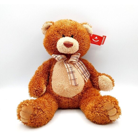 Aurora BROWN SUGAR Bear Brown Tan Fur 12in Soft Fur Plush Tan NEW - Picture 1 of 5